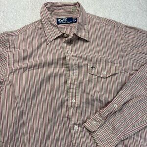 Polo by Ralph Lauren Men's Casual Striped‎ Button-up Shirt Medium Long-sleeves